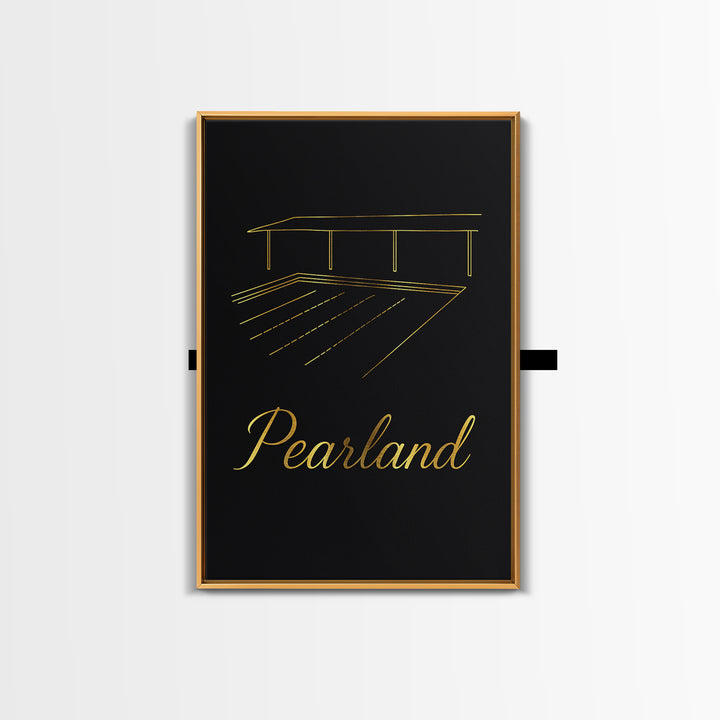 Pearland Travel Poster, Canvas Print, Dark Minimalist Wall Art, Pearland Poster Print, Travel Poster Art, City Travel Prints, Design 1