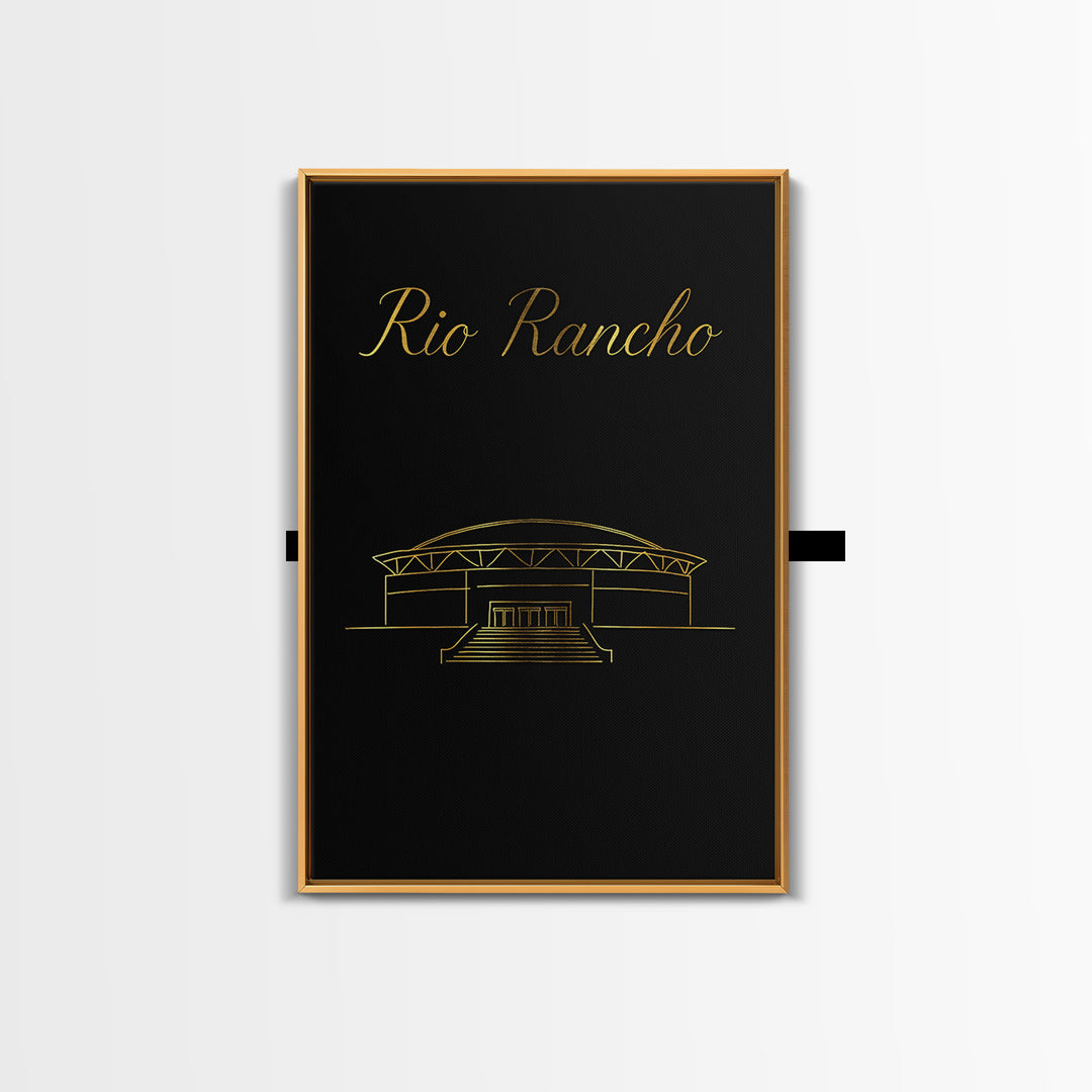 Rio Rancho Travel Poster, Canvas Print, Dark Minimalist Wall Art, Rio Rancho City Art, Travel Wall Art, City Art Print, Wanderlust Decor