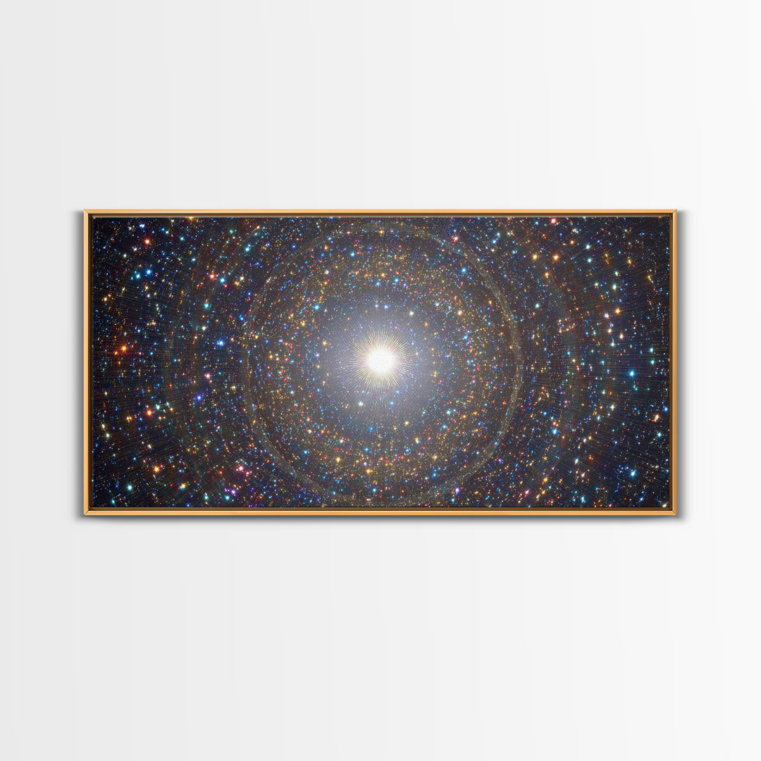 Radiant Cosmic Star Vortex Wall Art, Modern Abstract Art Print, Space Abstract Art, Blue Wall Decor, Gallery Wall Art, Home Office Art
