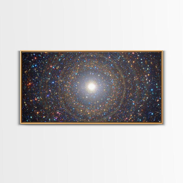Radiant Cosmic Star Vortex Wall Art, Modern Abstract Art Print, Space Abstract Art, Blue Wall Decor, Gallery Wall Art, Home Office Art