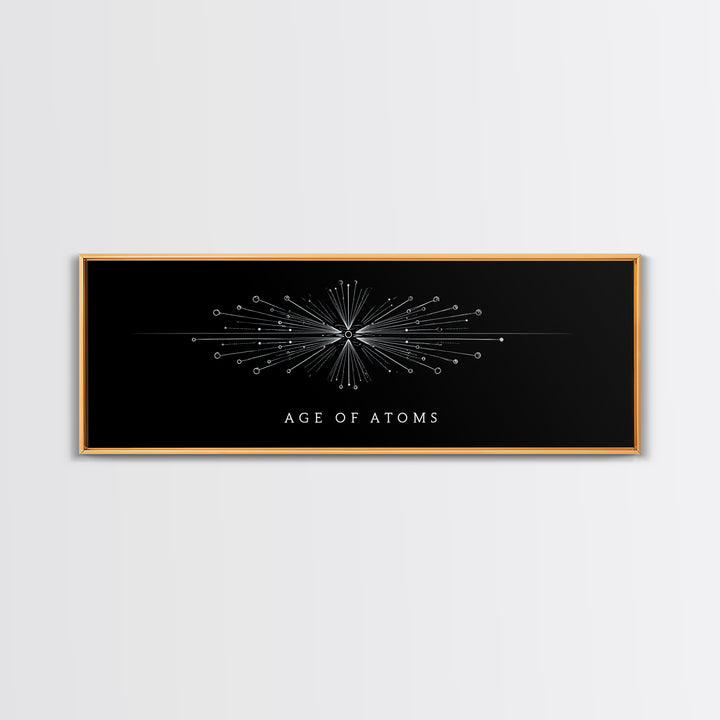 Age Of Atoms Starburst Diagram Wall Art, Midcentury Modern Art, Atomic Retro Poster, Space Abstract Art, Science Decor Print