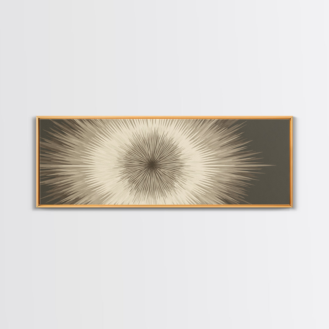 Neutral Radiating Starburst Abstract Wall Art, Minimalist Modern Decor, Geometric Art Print, Beige Midcentury Poster, Statement Wall Decor