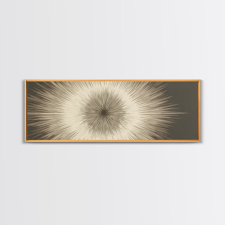 Neutral Radiating Starburst Abstract Wall Art, Minimalist Modern Decor, Geometric Art Print, Beige Midcentury Poster, Statement Wall Decor