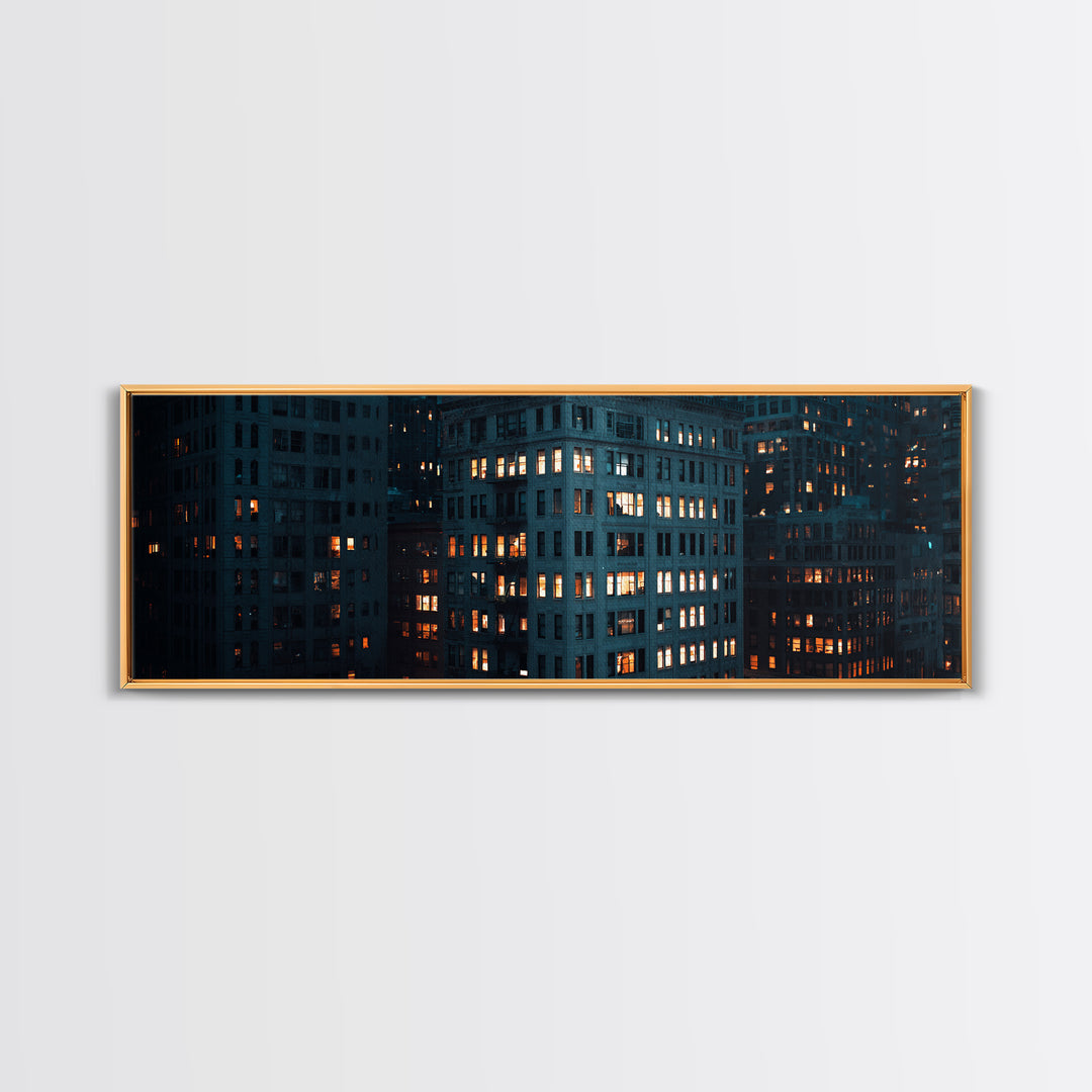 Moody High Rise Office Windows Wall Art, Urban Cityscape Print, Modern Architecture Poster, Industrial Home Office Decor