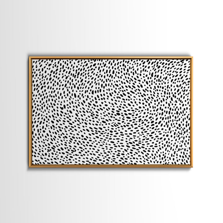 Black White Dash Pattern Wall Art, Minimalist Abstract Art Print, Modern Wall Decor, Scandinavian Modern Home Decor, Office Decor