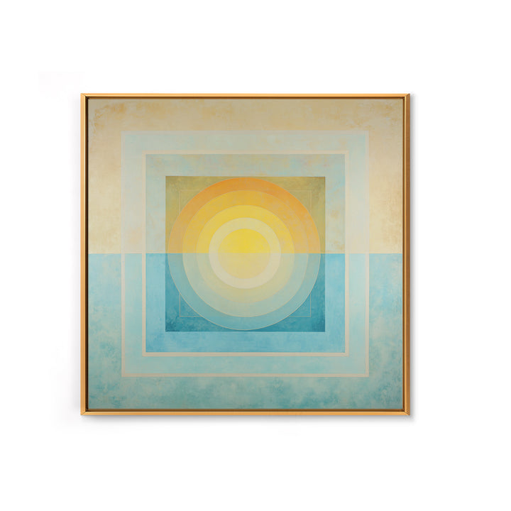 Soft Chakra Color Gradient Without Symbols Overload Canvas Print, Meditation Art, Psychedelic Art, Living Room Decor, Stillness, MED-1x1-34