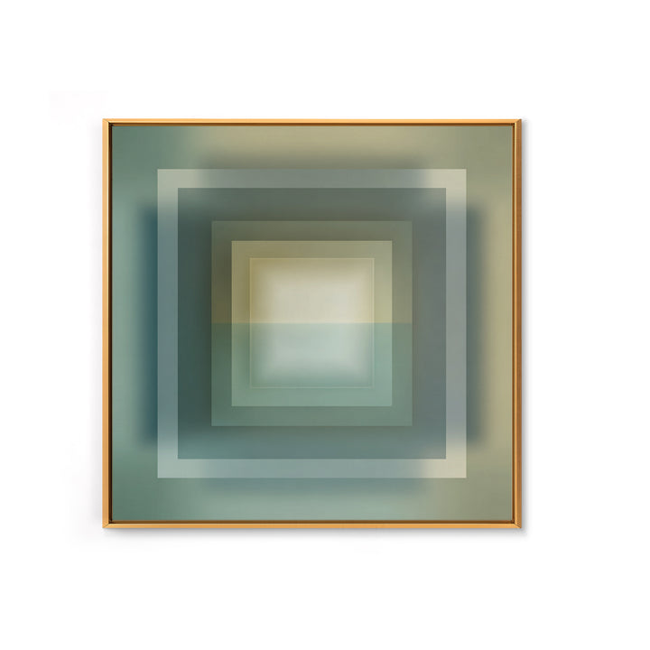 Soft Chakra Color Gradient Without Symbols Overload Canvas Print, Meditation Art, Psychedelic Art, Living Room Decor, Stillness, MED-1x1-58