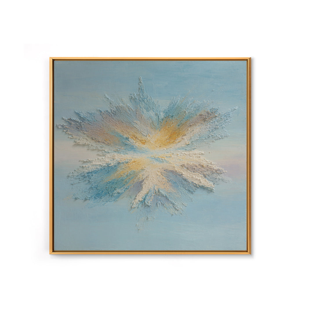 Abstract Breath Waves Framed Canvas Print, Meditation Art, Spiritual Wall Art, Living Room Decor, Abstract Art, Stillness, MED-1x1-6
