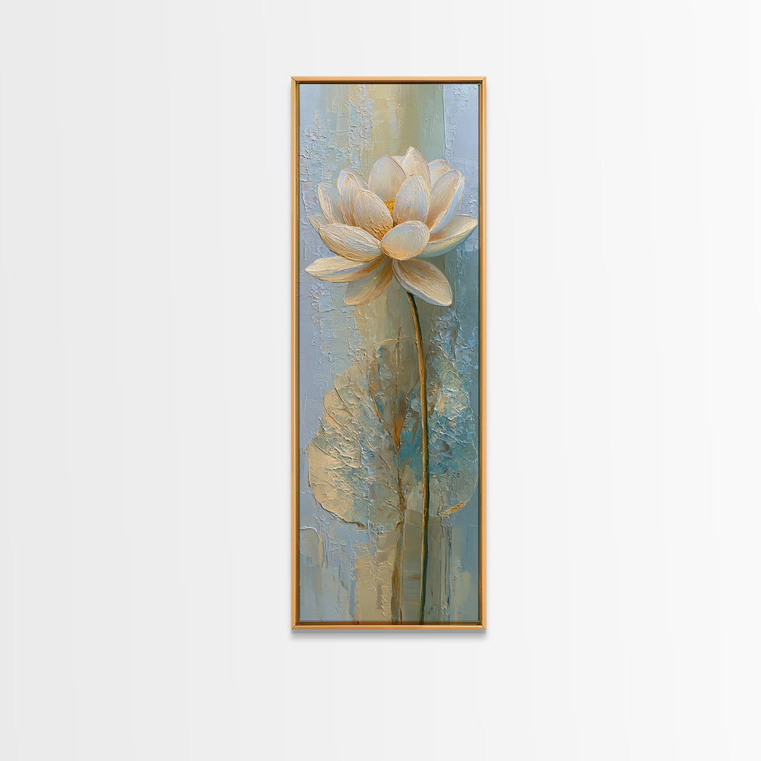 Sacred Geometry Lotus Framed Canvas Print, Meditation Art, Neutral Decor, Living Room Decor, Fine Art, Stillness, Home Decor, MED-1x3-75
