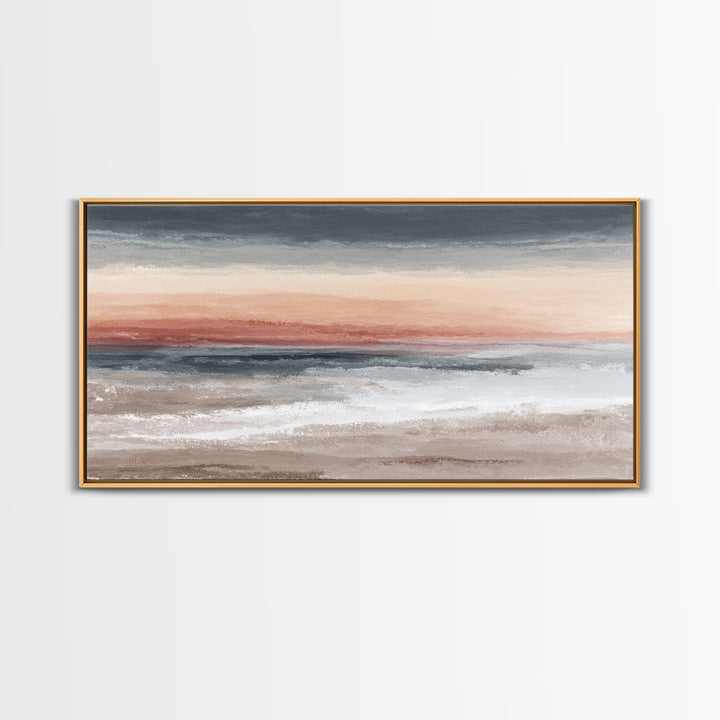 Soft Chakra Color Gradient Without Symbols Overload Canvas Print, Meditation Art, Art Deco, Living Room Decor, Stillness, MED-2x1-54