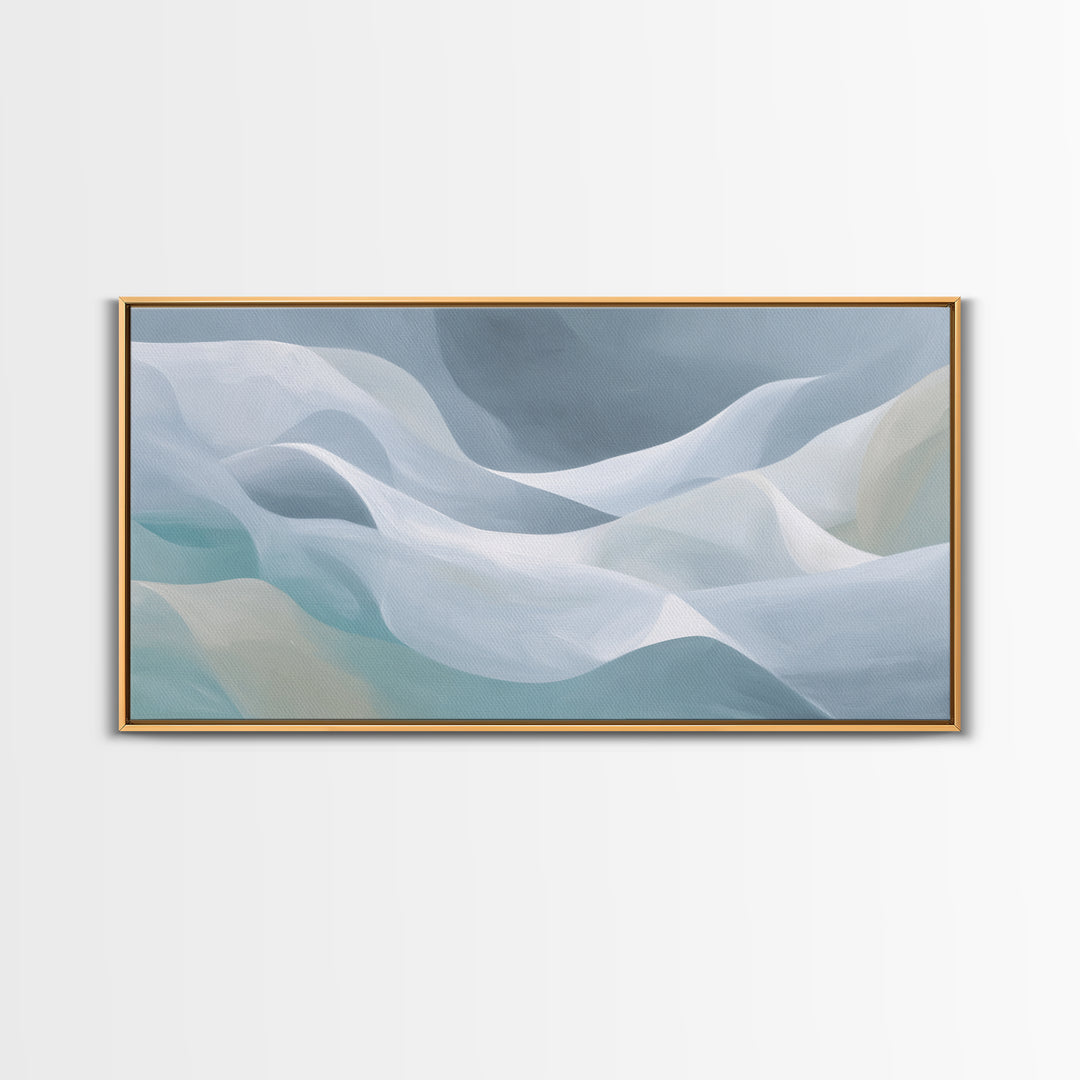 Abstract Breath Waves Canvas Print, Meditation Art, Printable Art, Living Room Decor, Abstract Art, Stillness, Minimalist Art, MED-2x1-74
