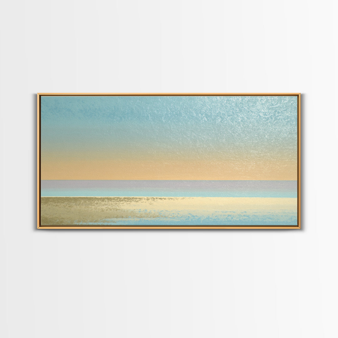 Soft Chakra Color Gradient Without Symbols Overload Canvas Print, Meditation Art, Art Deco, Living Room Decor, Stillness, MED-2x1-78
