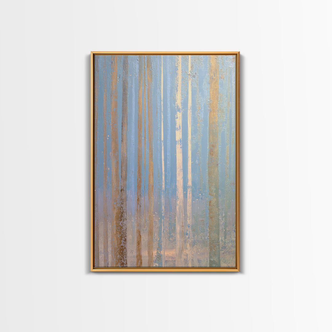 Abstract Breath Waves Framed Canvas Print, Meditation Art, Abstract Art, Living Room Decor, Stillness, Neutral Wall Art, MED-2x3-38