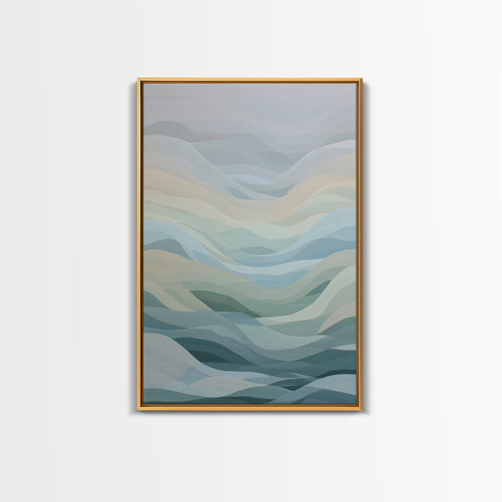 Abstract Breath Waves Canvas Print, Meditation Art, Modern Wall Art, Living Room Decor, Fine Art, Stillness, Buddha Wall Art, MED-2x3-62