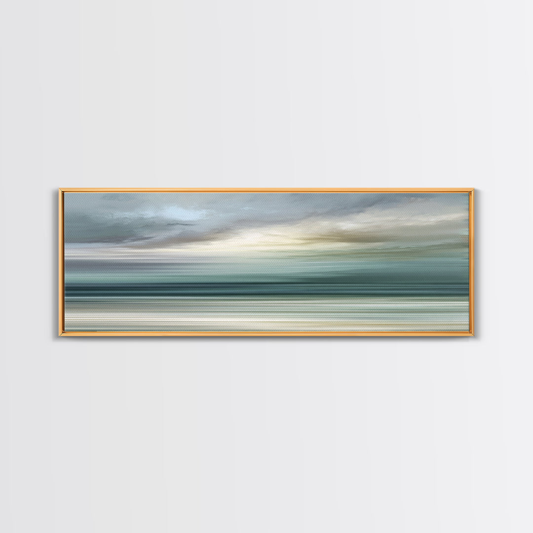 Soft Chakra Color Gradient Without Symbols Overload Canvas Print, Meditation Art, Abstract Wall Art, Living Room Decor, MED-3x1-2