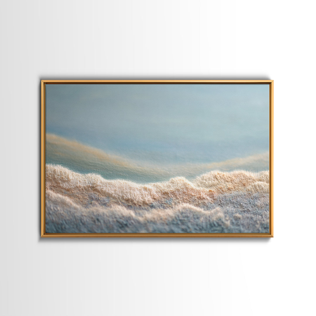 Abstract Breath Waves Framed Canvas Print, Meditation Art, Living Room Art, Living Room Decor, Stillness, Psychedelic Art, MED-3x2-10