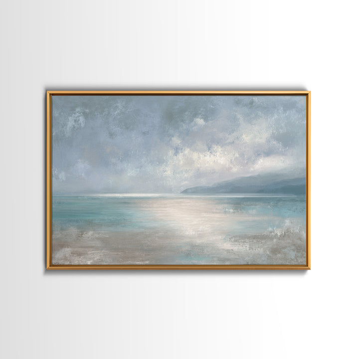 Ocean Horizon with Meditative Stillness Canvas Print, Meditation Art, Contemporary Art, Living Room Decor, Stillness, MED-3x2-46
