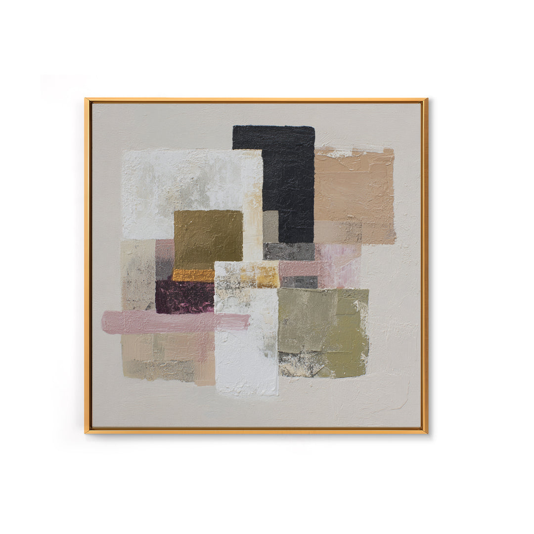 Quiet Stone Stack Framed Canvas Print, Minimalist Art, Movie Poster, Living Room Decor, Abstract Art, Minimal, Modern Wall Art, MIN-1x1-11