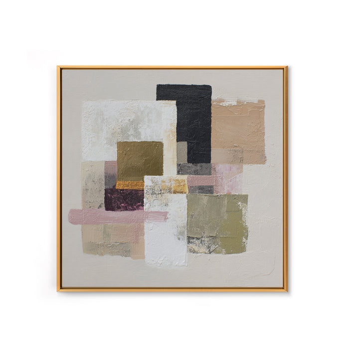 Quiet Stone Stack Framed Canvas Print, Minimalist Art, Movie Poster, Living Room Decor, Abstract Art, Minimal, Modern Wall Art, MIN-1x1-11