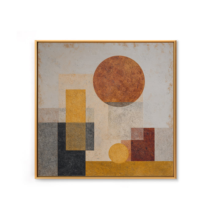 Simple Geometric Sun Canvas Print, Minimalist Art, Boho, Living Room Decor, Abstract Art, Minimal, Abstract Painting, MIN-1x1-15