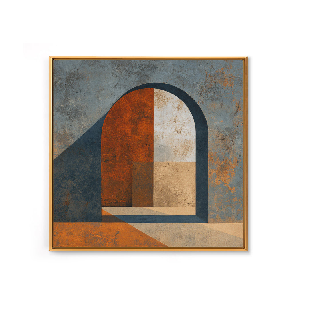 Monochrome Arch and Shadow Composition Framed Canvas Print, Minimalist Art, Gallery Decor, Living Room Decor, Fine Art, Minimal, MIN-1x1-32