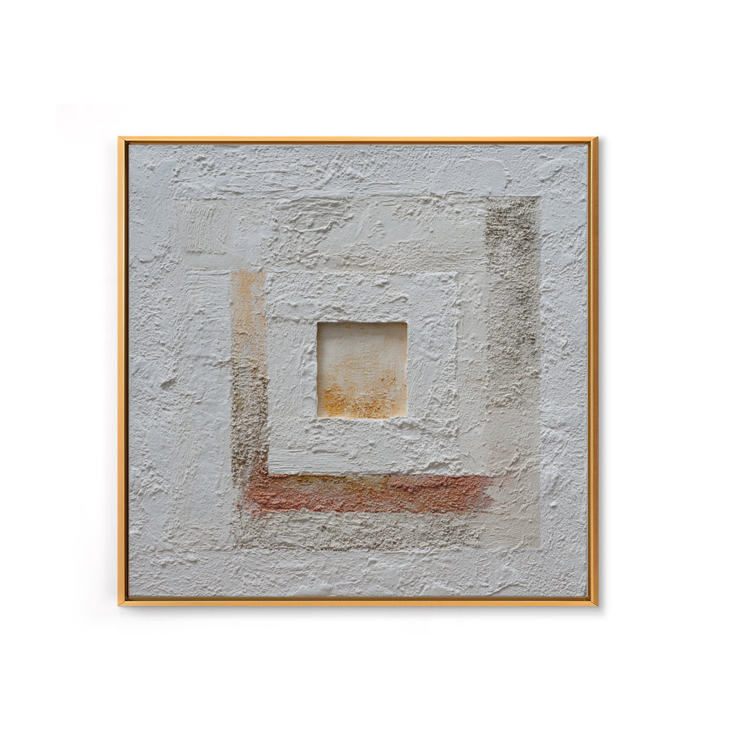 White on White Plaster Texture Study Framed Canvas Print, Minimalist Art, Room Decor, Living Room Decor, Fine Art, Minimal, MIN-1x1-40