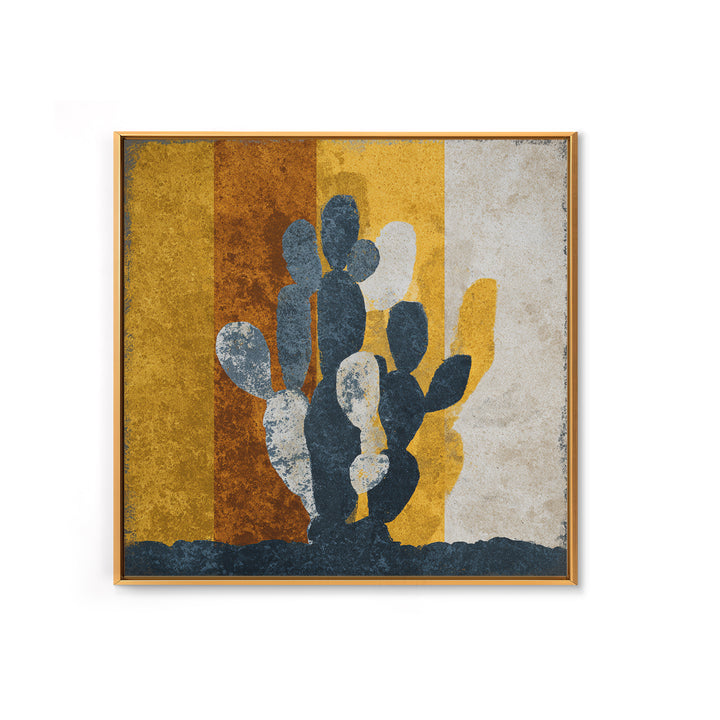 Black and White Cactus Silhouette Framed Canvas Print, Minimalist Art, Digital Wall Art, Living Room Decor, Fine Art, Minimal, MIN-1x1-44