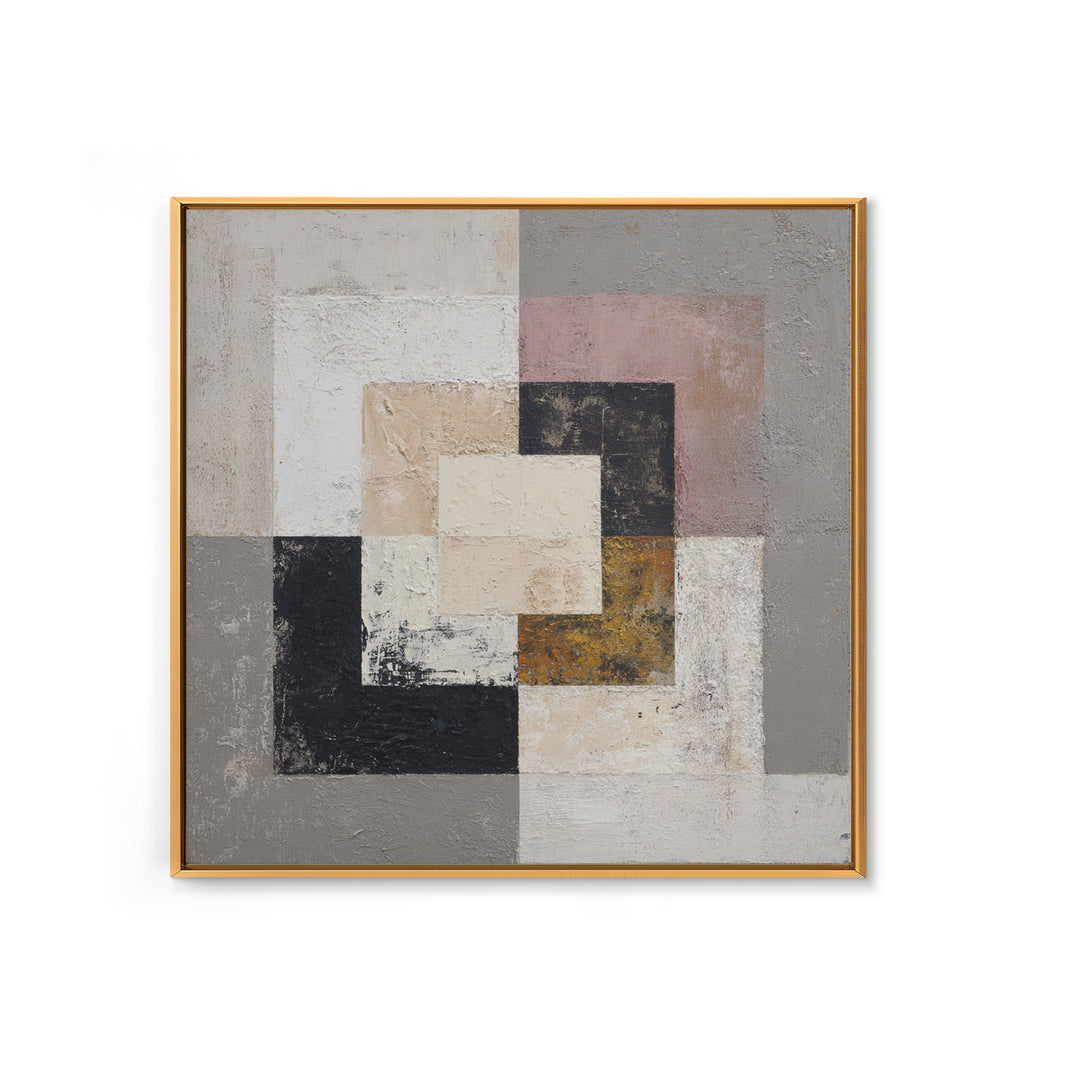 Calm Rectangle Composition Framed Canvas Print, Minimalist Art, Art, Living Room Decor, Fine Art, Minimal, Canvas Tote Bag, MIN-1x1-48