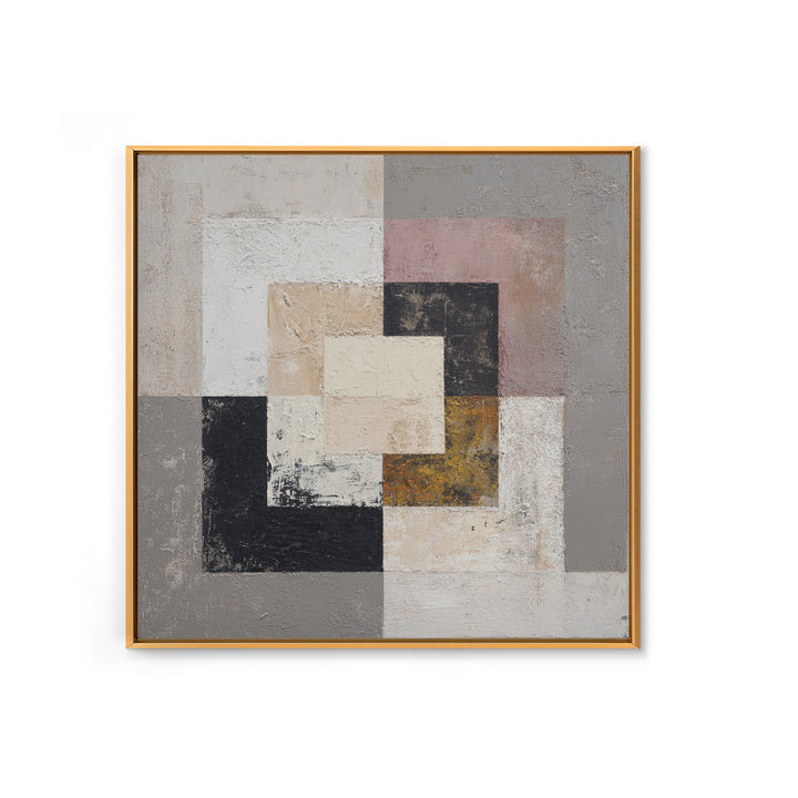 Calm Rectangle Composition Framed Canvas Print, Minimalist Art, Art, Living Room Decor, Fine Art, Minimal, Canvas Tote Bag, MIN-1x1-48