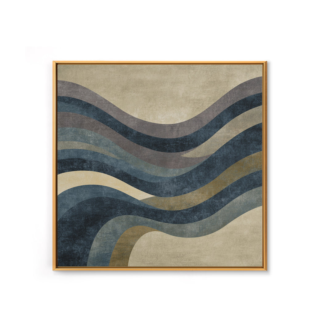 Minimal Abstract Wave Line Framed Canvas Print, Minimalist Art, Boho Decor, Living Room Decor, Minimal, Digital Prints, MIN-1x1-61
