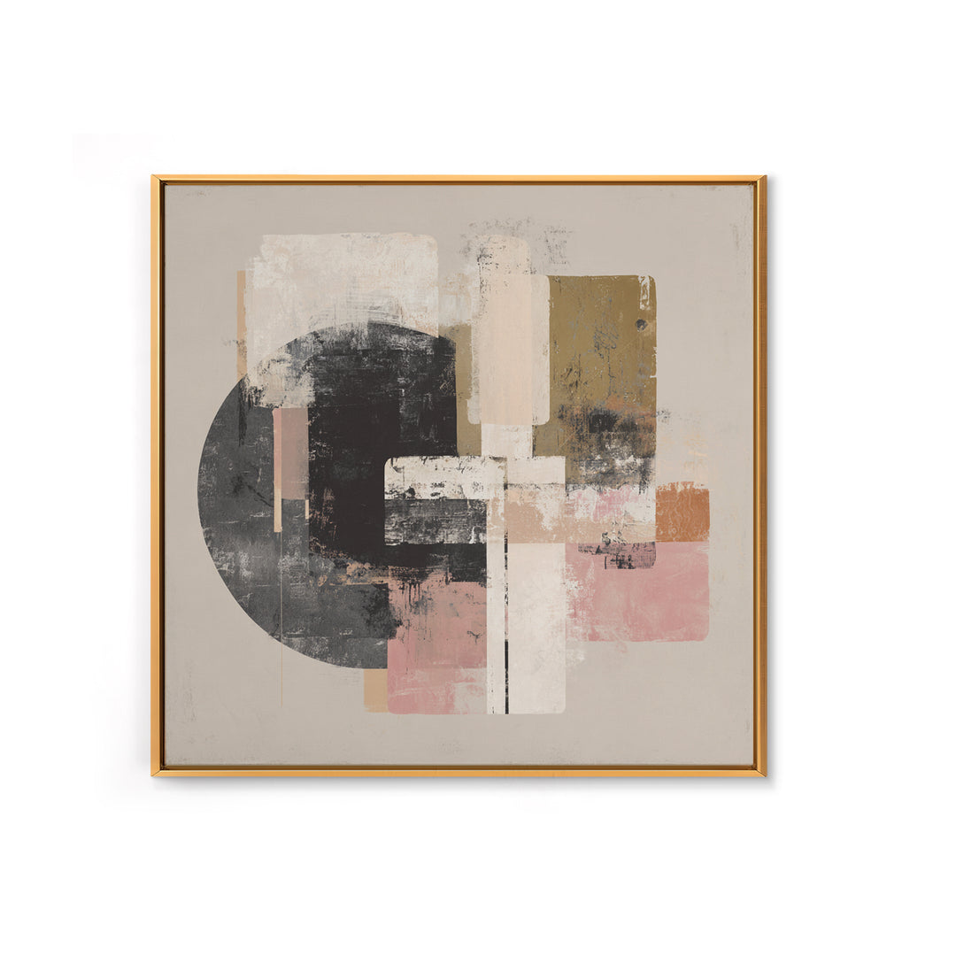 Two Overlapping Organic Shapes Framed Canvas Print, Minimalist Art, Modern Decor, Living Room Decor, Abstract Art, Minimal, MIN-1x1-67