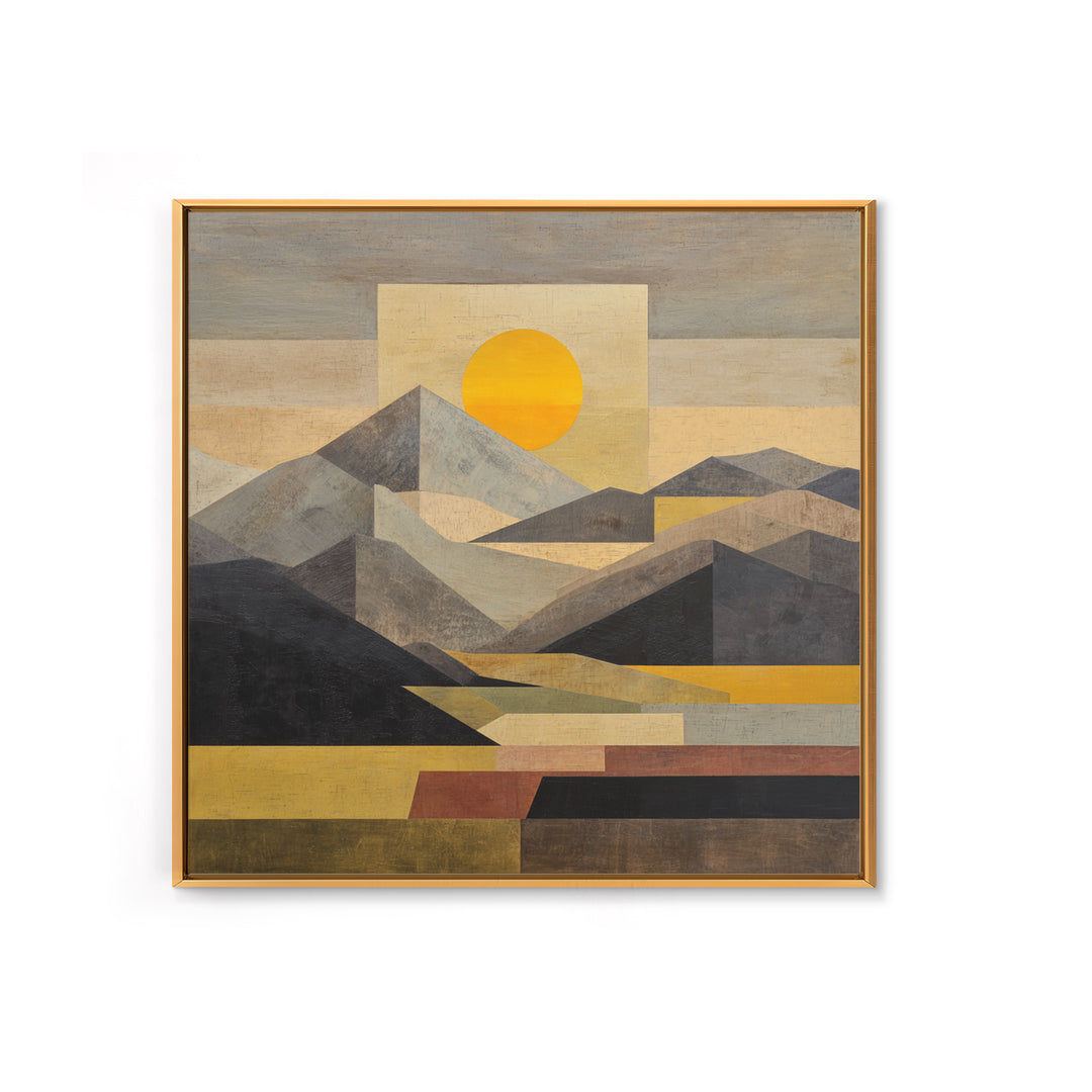 Thin Line Mountain Framed Canvas Print, Minimalist Art, Fine Art Print, Living Room Decor, Fine Art, Minimal, Wall Decor, MIN-1x1-74