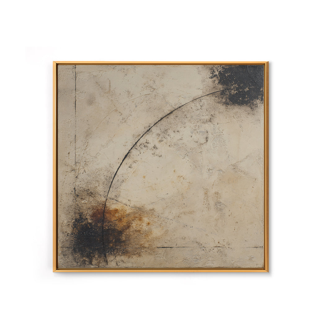 Small Black Bird Crossing White Space Framed Canvas Print, Minimalist Art, Boho Decor, Living Room Decor, Oil Painting, Minimal, MIN-1x1-79
