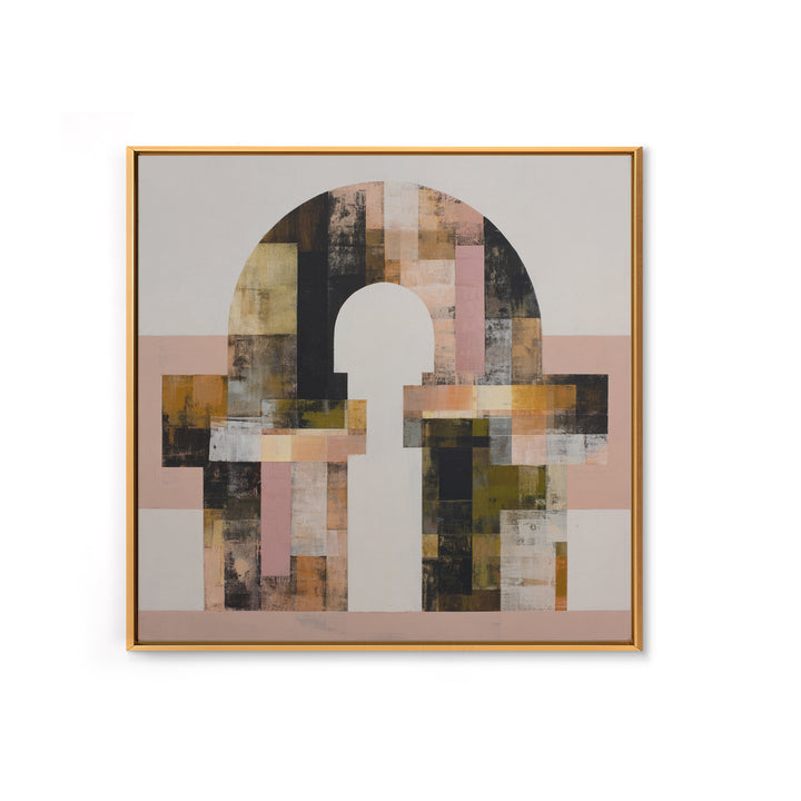 Monochrome Arch and Shadow Composition Framed Canvas Print, Minimalist Art, Art Print, Living Room Decor, Fine Art, Minimal, MIN-1x1-8