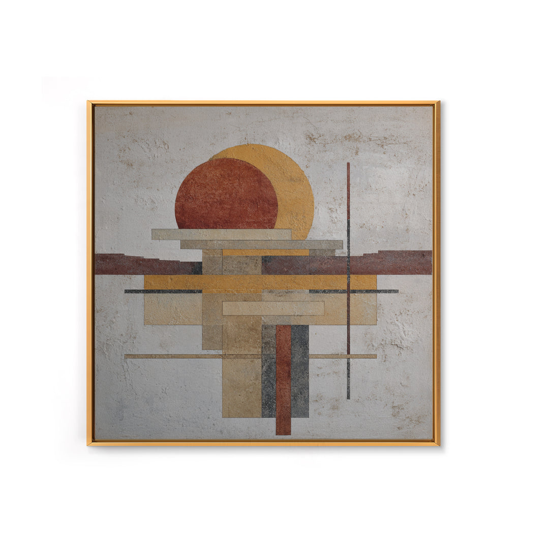 Simple Geometric Sun Canvas Print, Minimalist Art, Luxury Decor, Living Room Decor, Abstract Art, Minimal, Art Prints, MIN-1x1-87