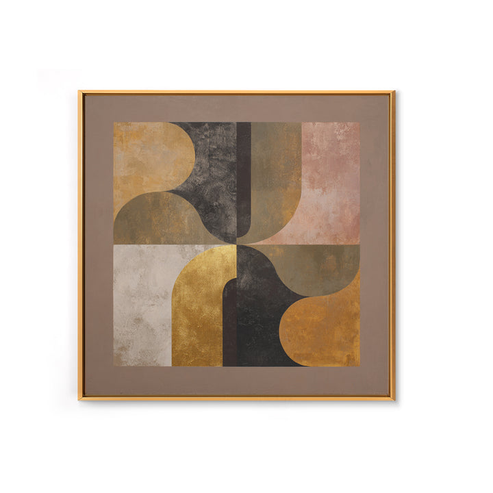 Single Gold Line Curve on Charcoal Canvas Print, Minimalist Art, Contemporary Art, Living Room Decor, Abstract Art, Minimal, MIN-1x1-89