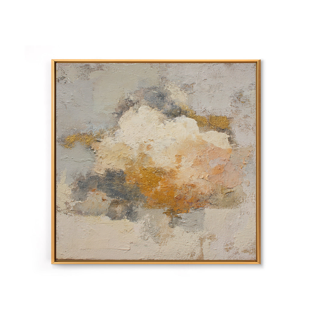Small Cloud Study Framed Canvas Print, Minimalist Art, Wall Art, Living Room Decor, Oil Painting, Minimal, Large Wall Art, MIN-1x1-93
