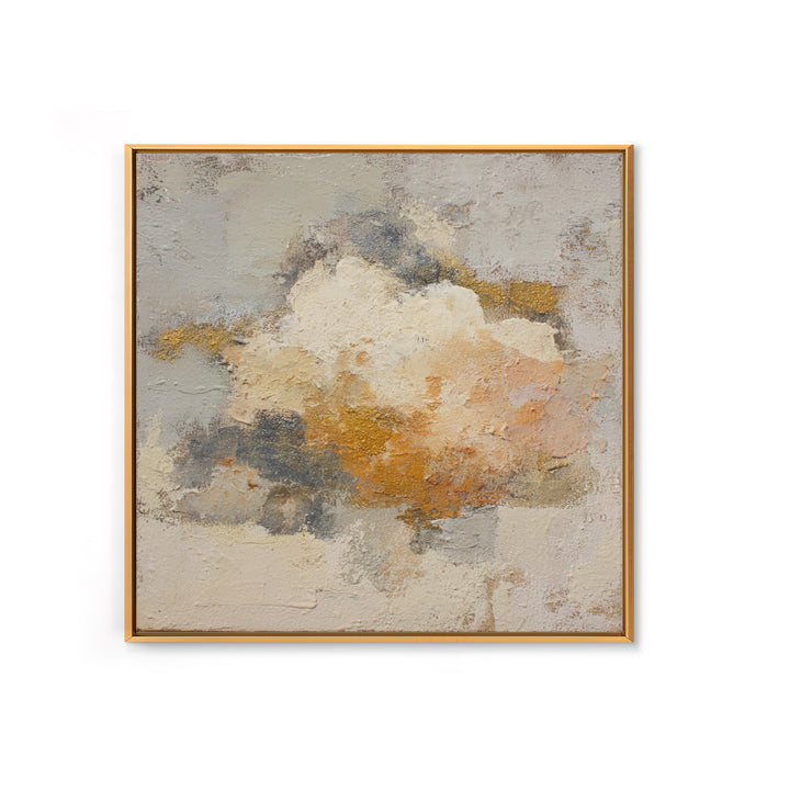 Small Cloud Study Framed Canvas Print, Minimalist Art, Wall Art, Living Room Decor, Oil Painting, Minimal, Large Wall Art, MIN-1x1-93