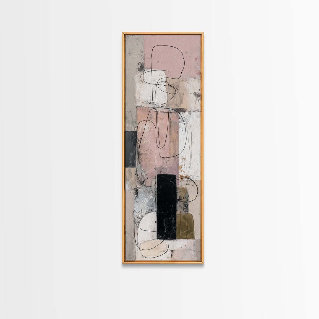 Minimal Cat Line Drawing Canvas Print, Minimalist Art, Abstract Art, Living Room Decor, Fine Art, Minimal, Modern Art, MIN-1x3-11