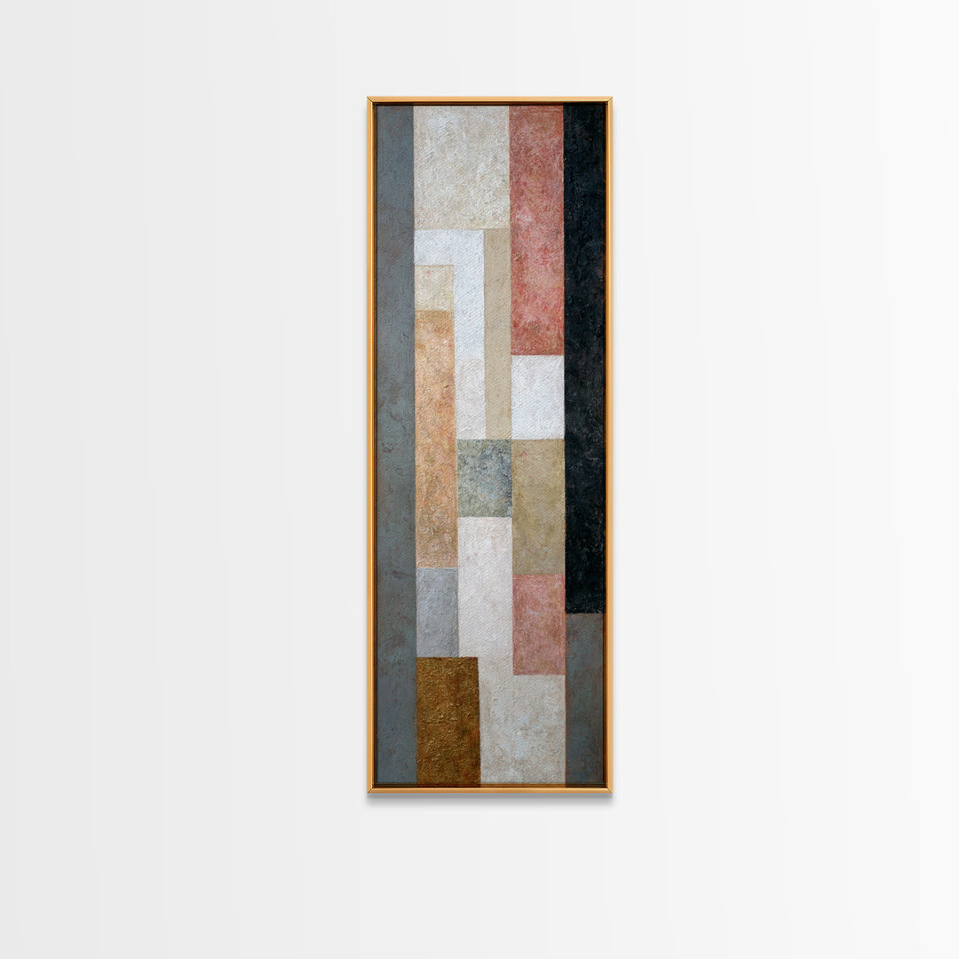 Calm Rectangle Composition Canvas Print, Minimalist Art, Wall Art, Living Room Decor, Oil Painting, Minimal, Large Wall Art, MIN-1x3-12