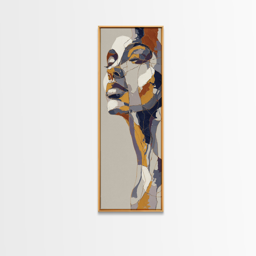 Single Continuous Line Female Face Canvas Print, Minimalist Art, Poster, Living Room Decor, Minimal, Boho, Canvas Tote Bag, MIN-1x3-17