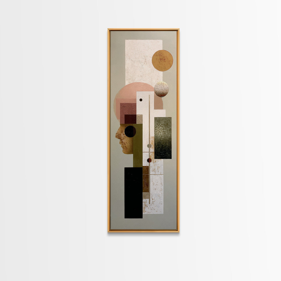 Minimal Moon over a Pale Ocean Canvas Print, Minimalist Art, Luxury Decor, Living Room Decor, Fine Art, Minimal, Art Prints, MIN-1x3-21