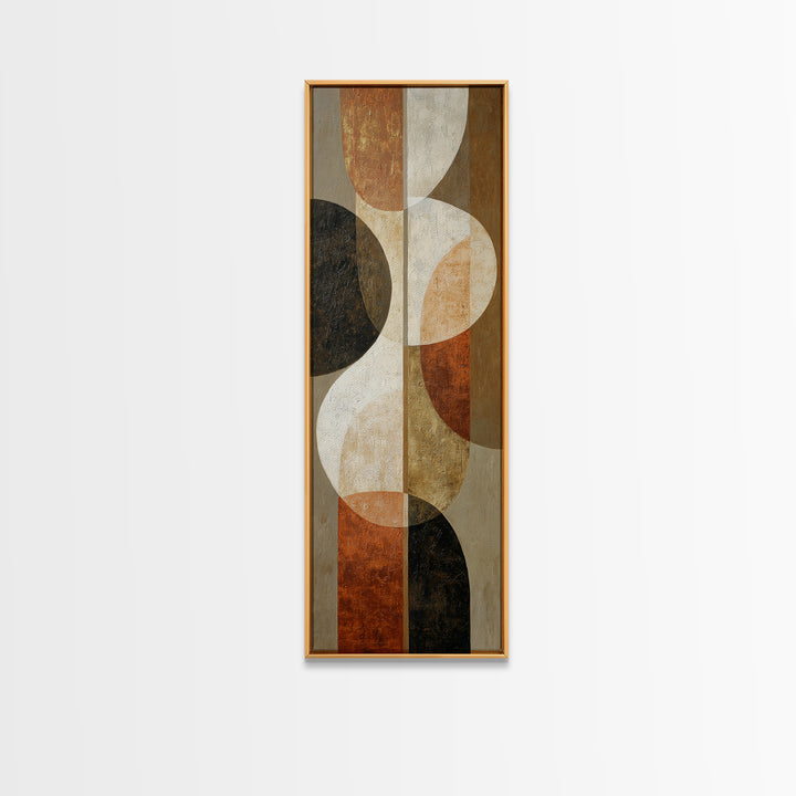 Two Overlapping Organic Shapes Framed Canvas Print, Minimalist Art, Canvas Tote Bag, Living Room Decor, Abstract Art, Minimal, MIN-1x3-31