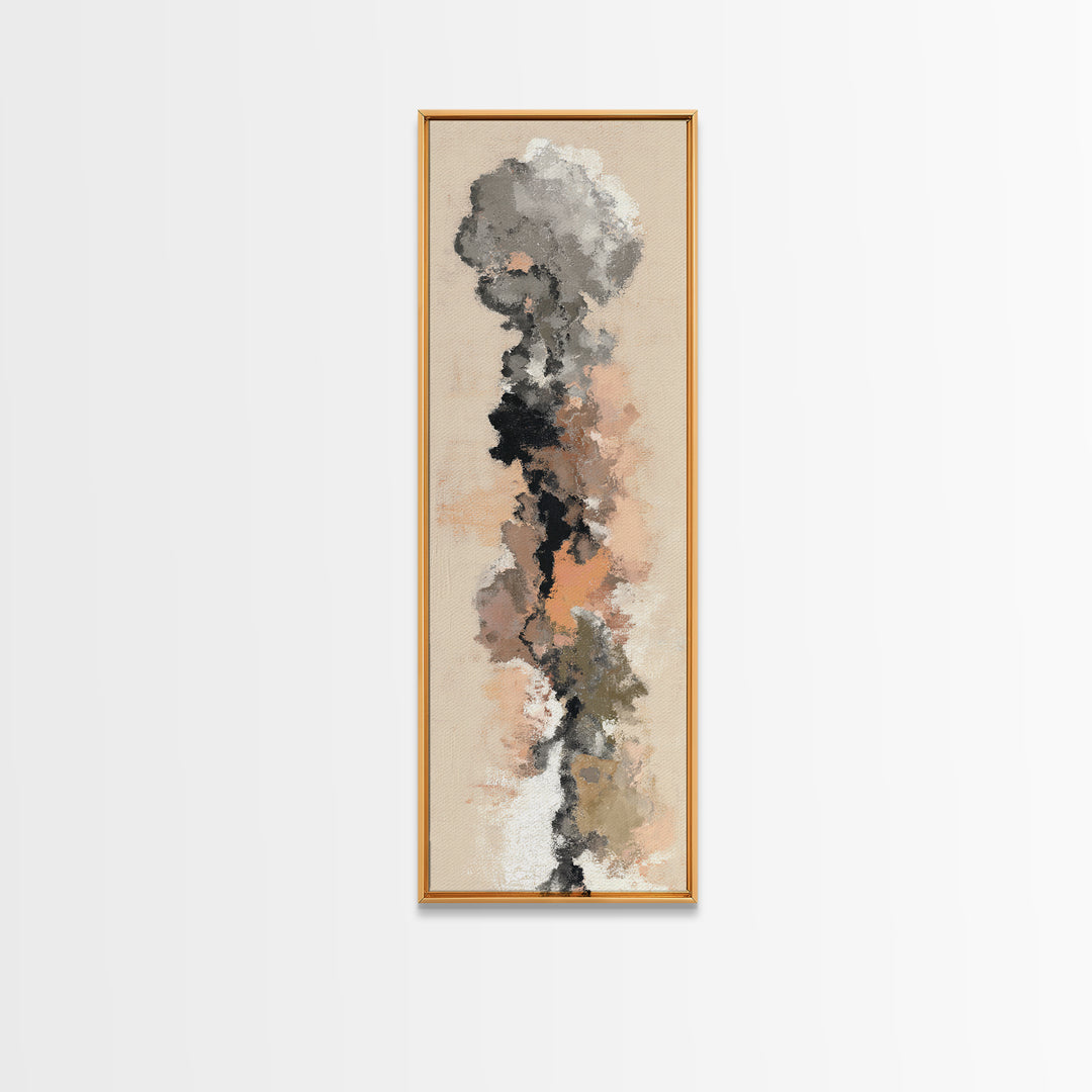 Small Cloud Study Canvas Print, Minimalist Art, Black Art, Living Room Decor, Fine Art, Minimal, Minimalist Wall Art, MIN-1x3-33