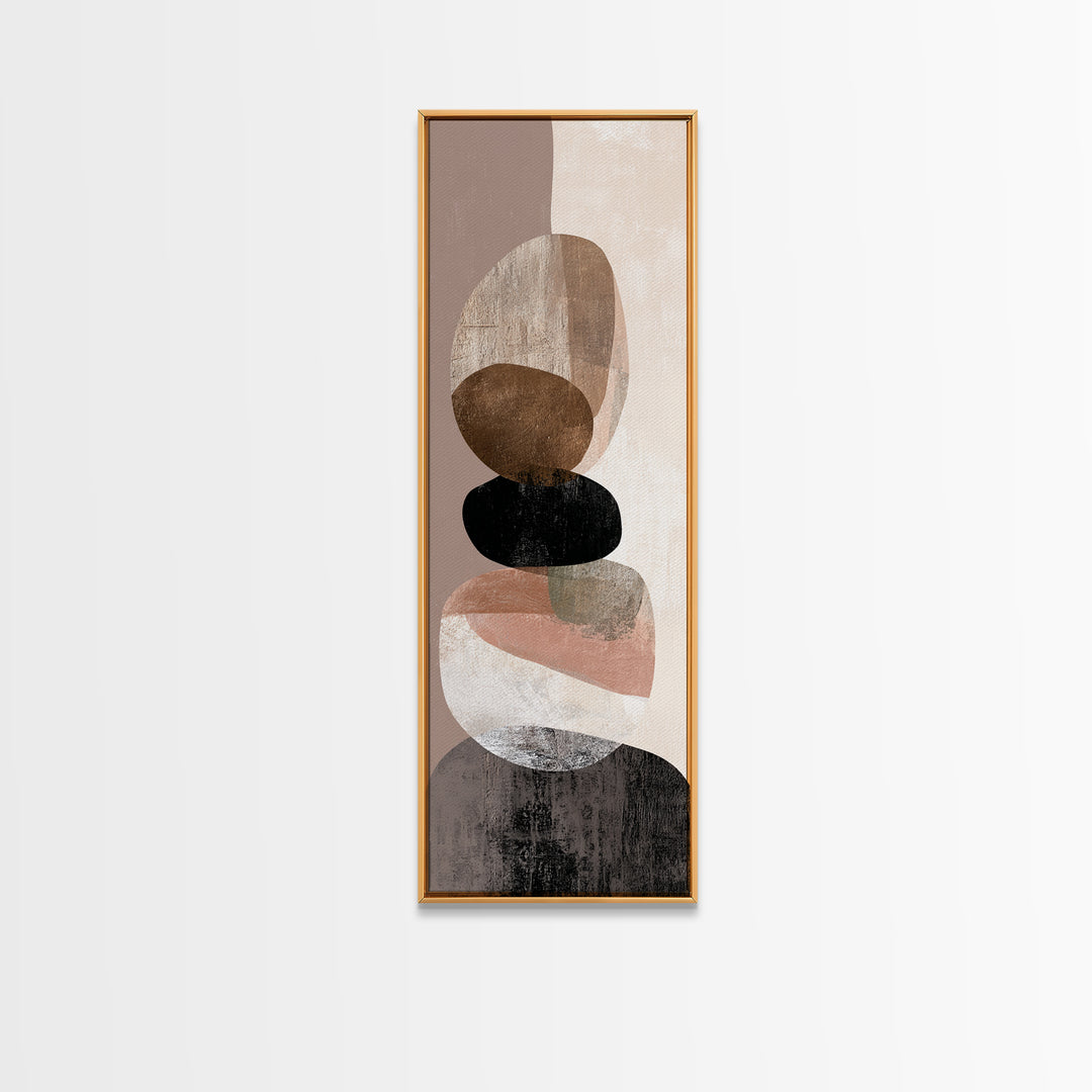 Two Overlapping Organic Shapes Canvas Print, Minimalist Art, Abstract Wall Art, Living Room Decor, Fine Art, Minimal, MIN-1x3-55