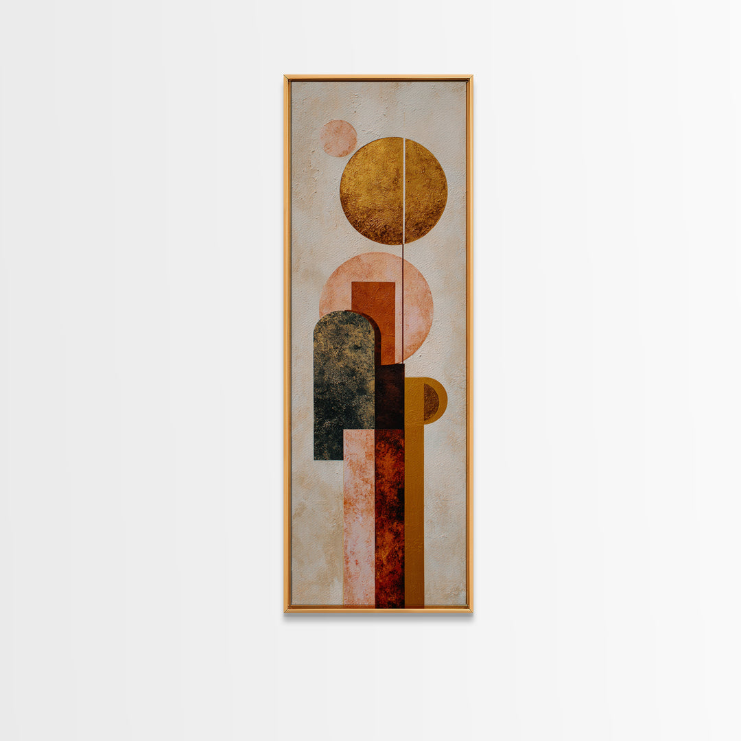 Minimal Moon over a Pale Ocean Framed Canvas Print, Minimalist Art, Wall Art, Living Room Decor, Fine Art, Minimal, MIN-1x3-69