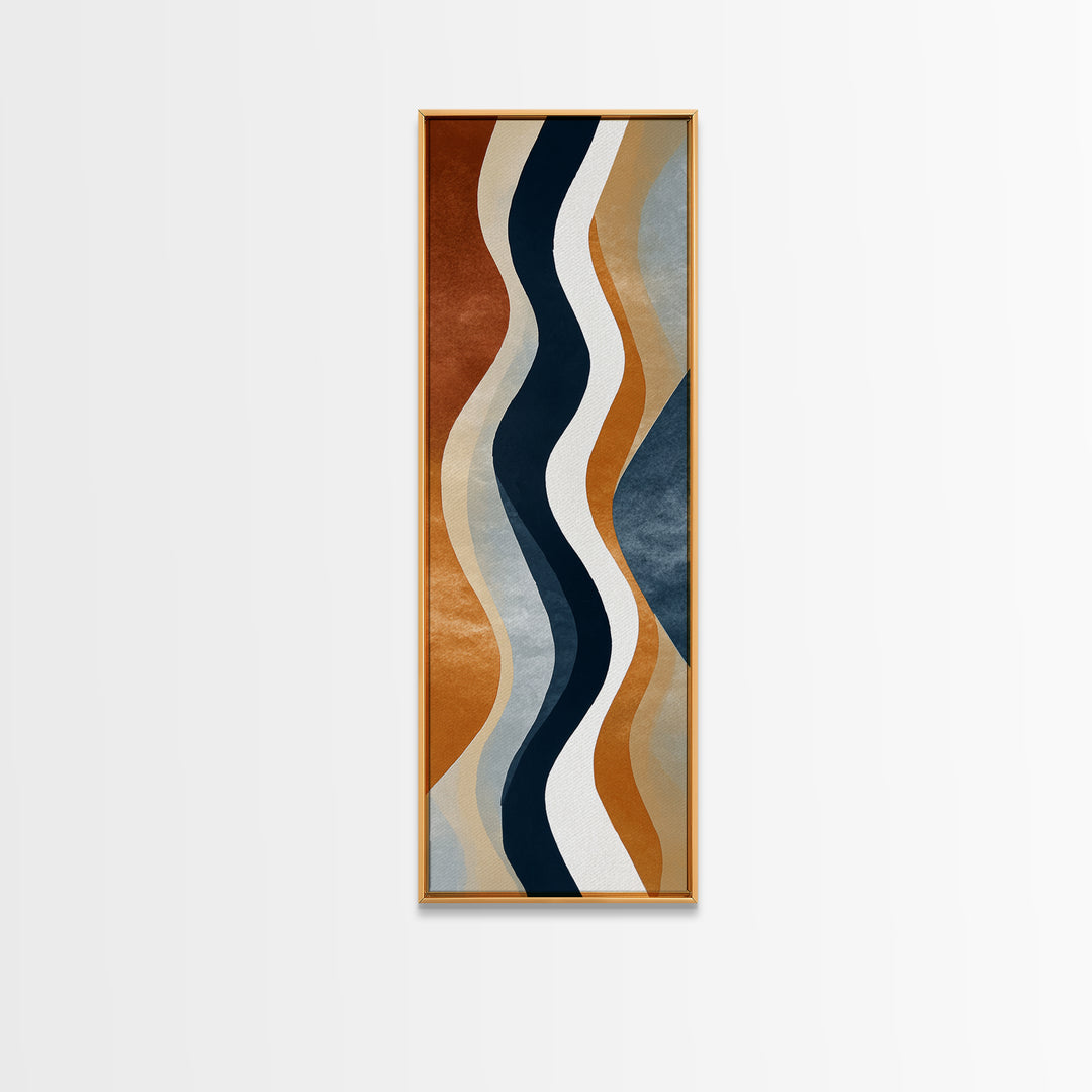 Minimal Abstract Wave Line Canvas Print, Minimalist Art, Large Wall Art, Living Room Decor, Minimal, Japanese Wall Art, MIN-1x3-73