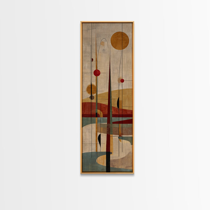 Simple Geometric Sun Framed Canvas Print, Minimalist Art, Neutral Decor, Living Room Decor, Fine Art, Minimal, Home Decor, MIN-1x3-75