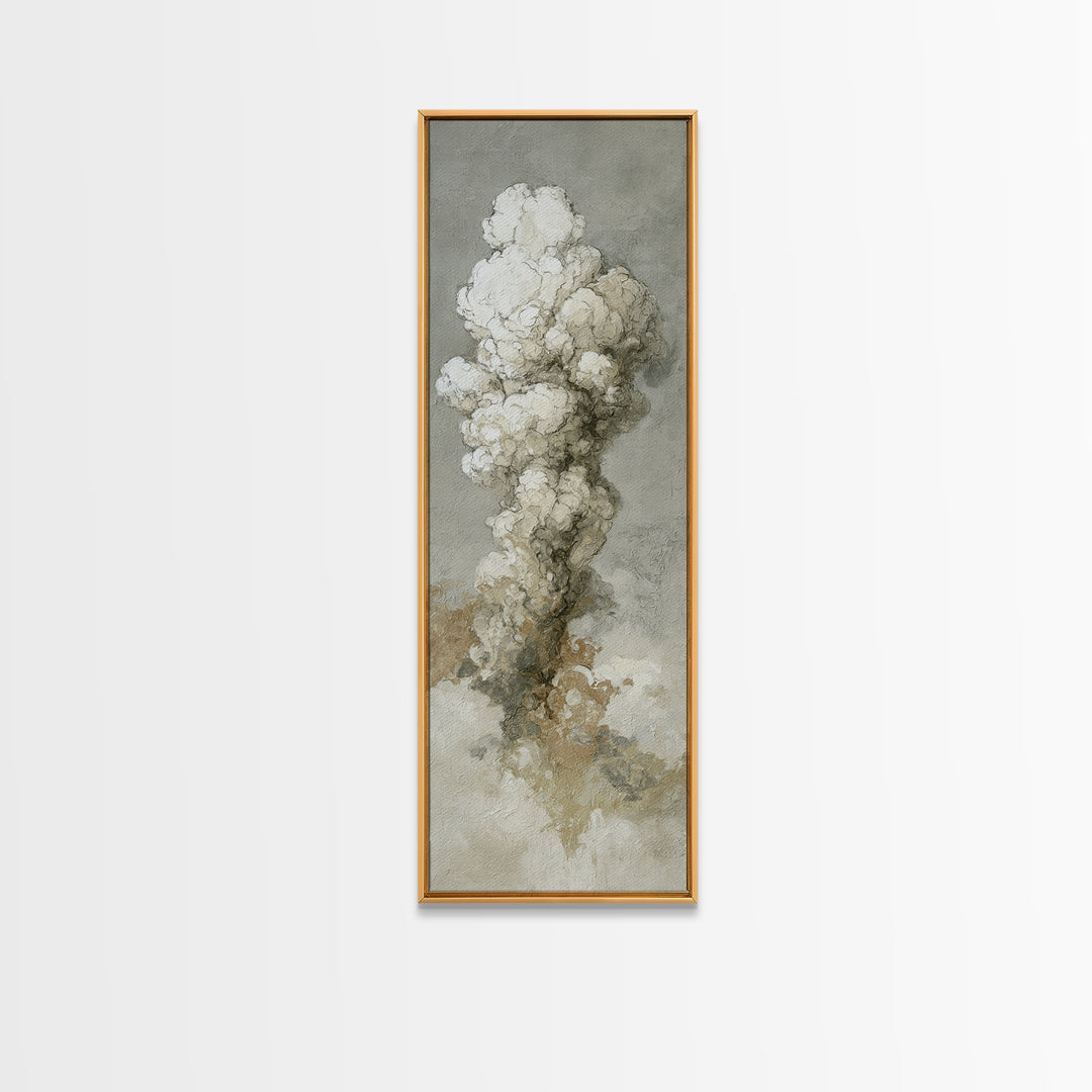 Small Cloud Study Canvas Print, Minimalist Art, Living Room Decor, Minimal, Modern Decor, Fine Art Print, Statement Artwork, MIN-1x3-81