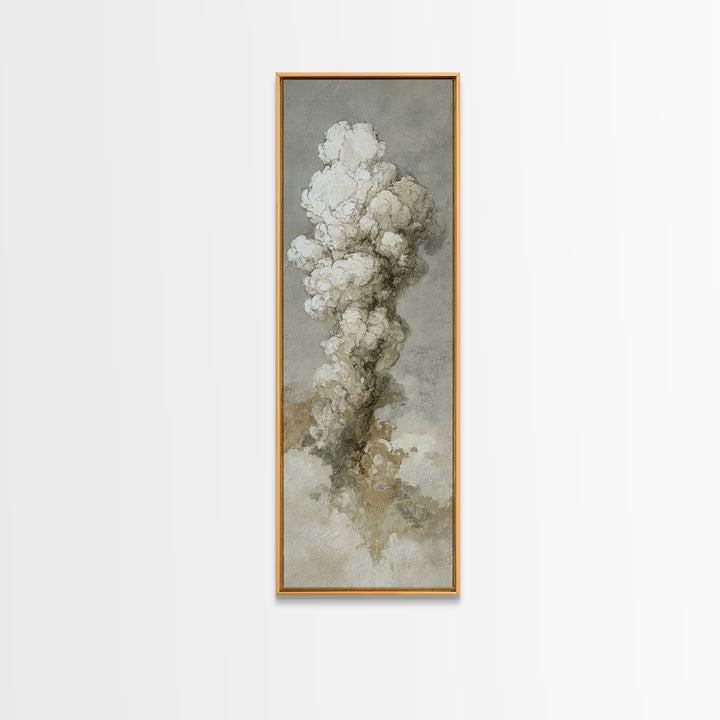 Small Cloud Study Canvas Print, Minimalist Art, Living Room Decor, Minimal, Modern Decor, Fine Art Print, Statement Artwork, MIN-1x3-81